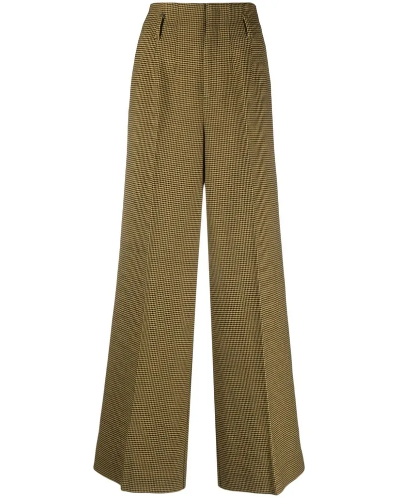 Gestuz Tapered-Hose mit Hahnentrittmuster Schwarz