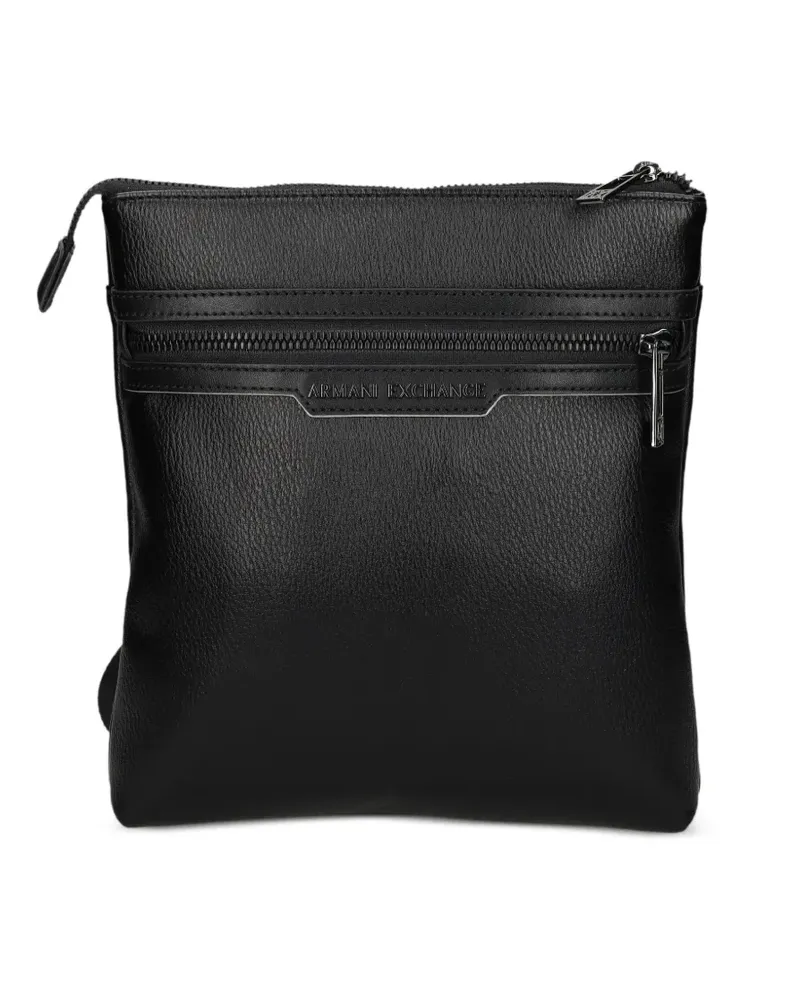 Armani Exchange Kuriertasche mit Reißverschluss - Schwarz Schwarz