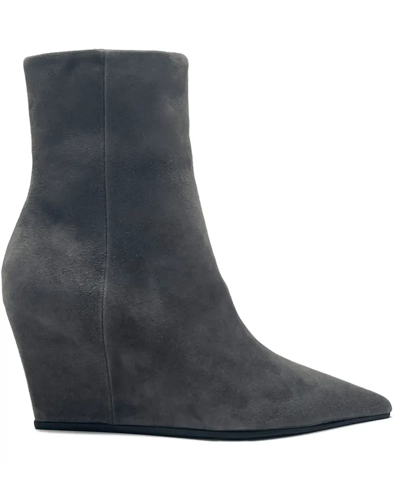 Vic Matié suede wedge boots - Grau Grau