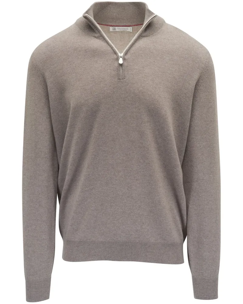 Brunello Cucinelli Klassischer Kaschmirpullover - Braun Braun