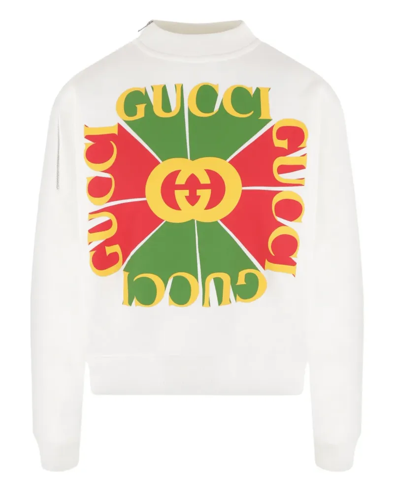 Gucci Vintage Sweatshirt mit Logo-Applikation - Weiß Weiß