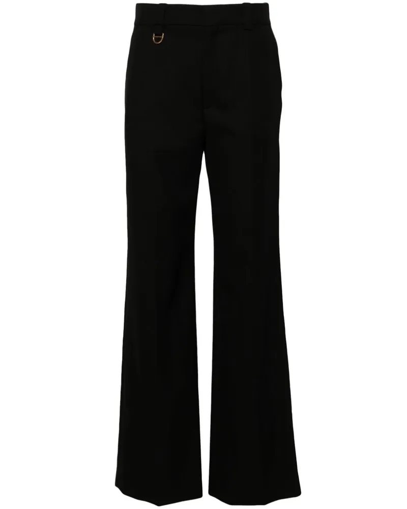Chloé Hose aus Grain-de-Poudre-Wolle - Schwarz Schwarz