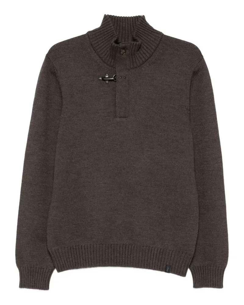 Fay Pullover mit Ellenbogen-Patches - Braun Braun