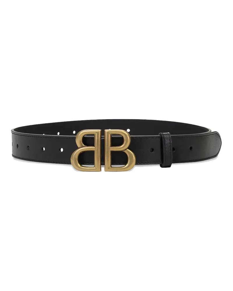 Balenciaga Gürtel mit BB-Schild - Schwarz Schwarz