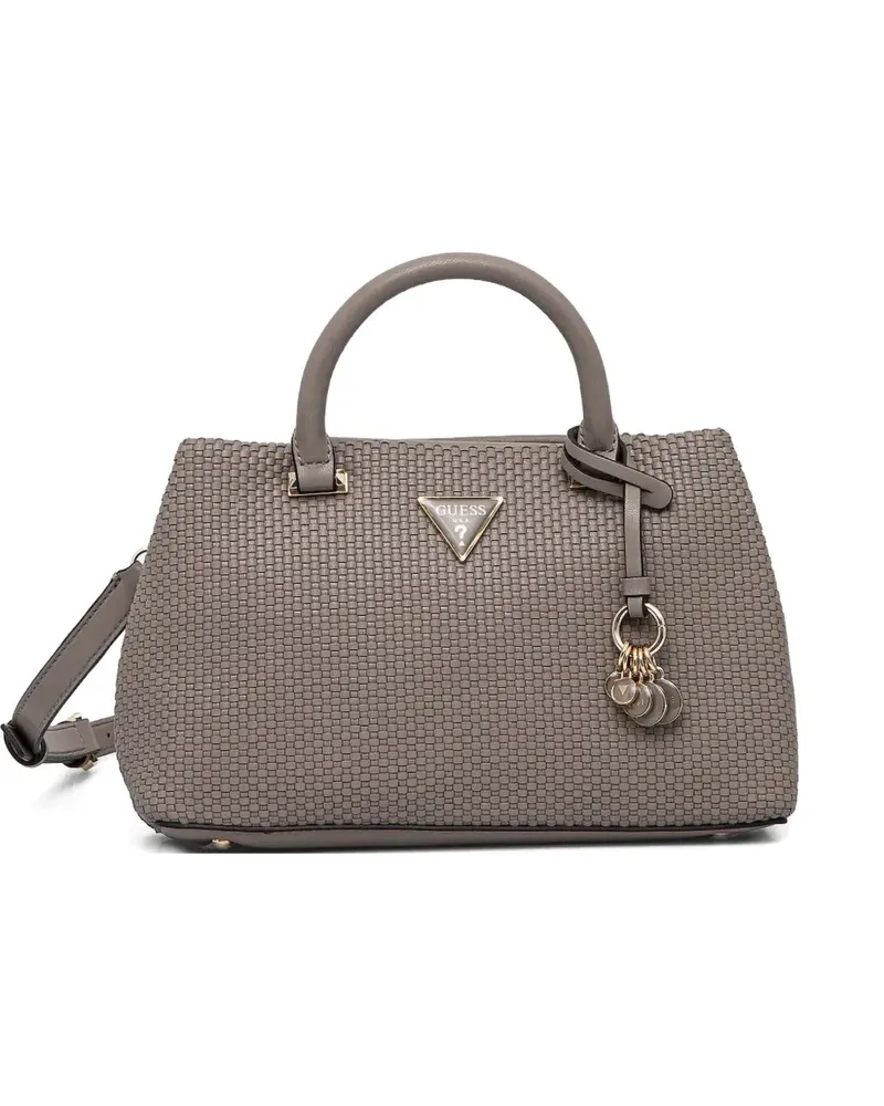 Guess Handtasche mit Webmuster - Grau Grau