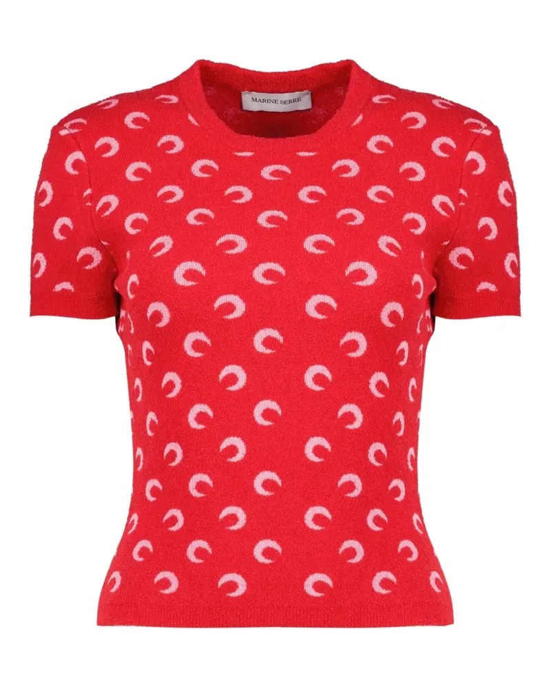 Marine Serre moon-logo T-shirt - Rot Rot