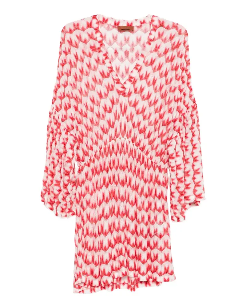 Missoni V-neck patterned beach dress - Rot Rot