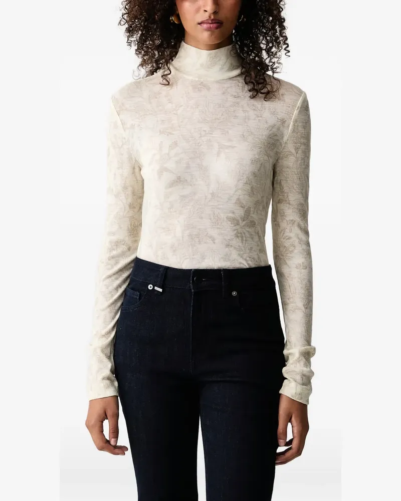 Mos Mosh MMXinna floral-print high-neck top - Nude Nude