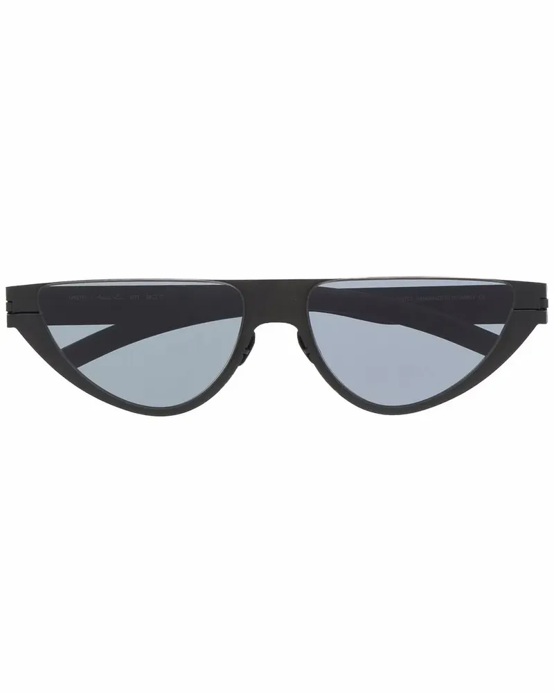Mykita Sonnenbrille mit abgerundetem Gestell - Schwarz Schwarz