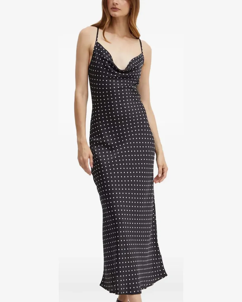 Guess Gepunktetes Kleid - Schwarz Schwarz