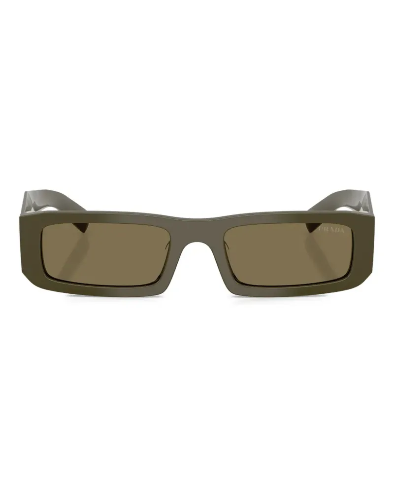 Prada triangle-logo sunglasses - Grün Grün