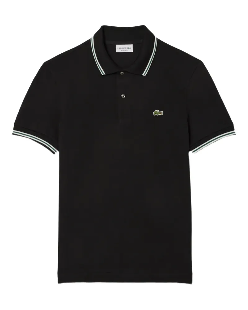 Lacoste Poloshirt mit Logo-Stickerei - Schwarz Schwarz