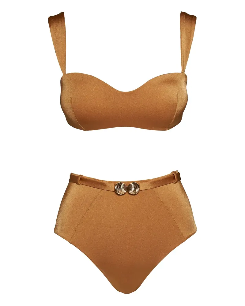 Noire Swimwear Bandeau-Bikini - Braun Braun