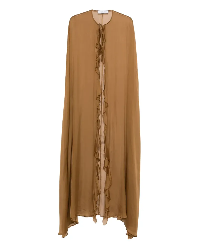 Raquel Diniz Gerüschter Cape-Mantel - Braun Braun
