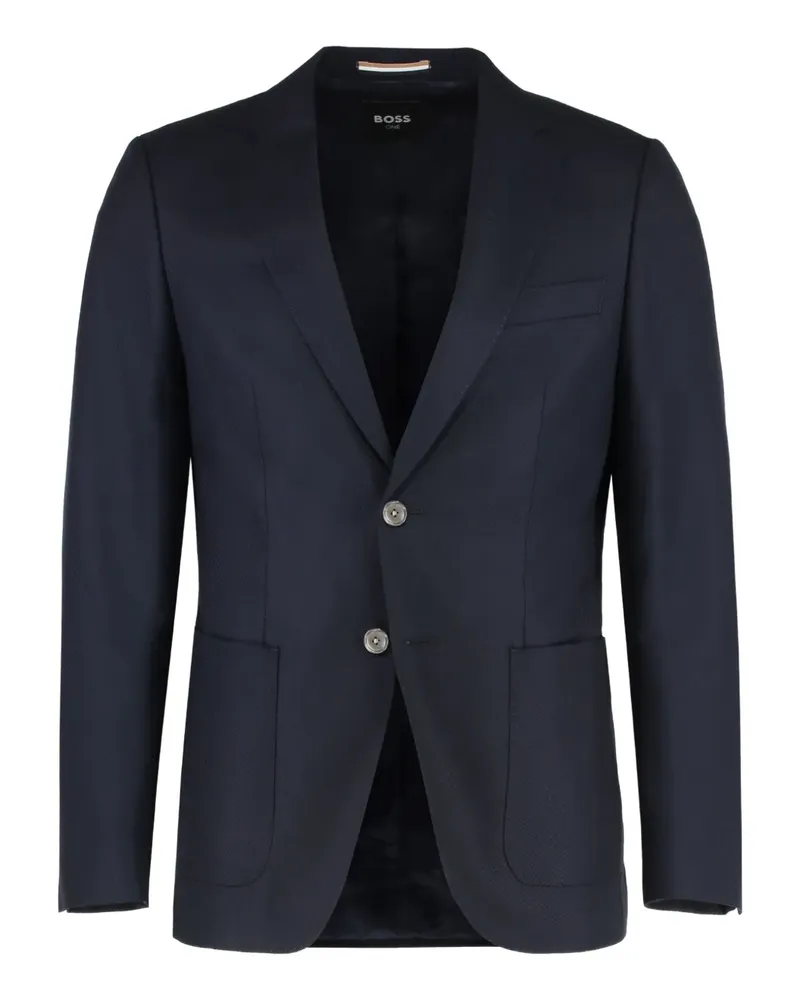 HUGO BOSS Sakko mit fallendem Revers - Blau Blau
