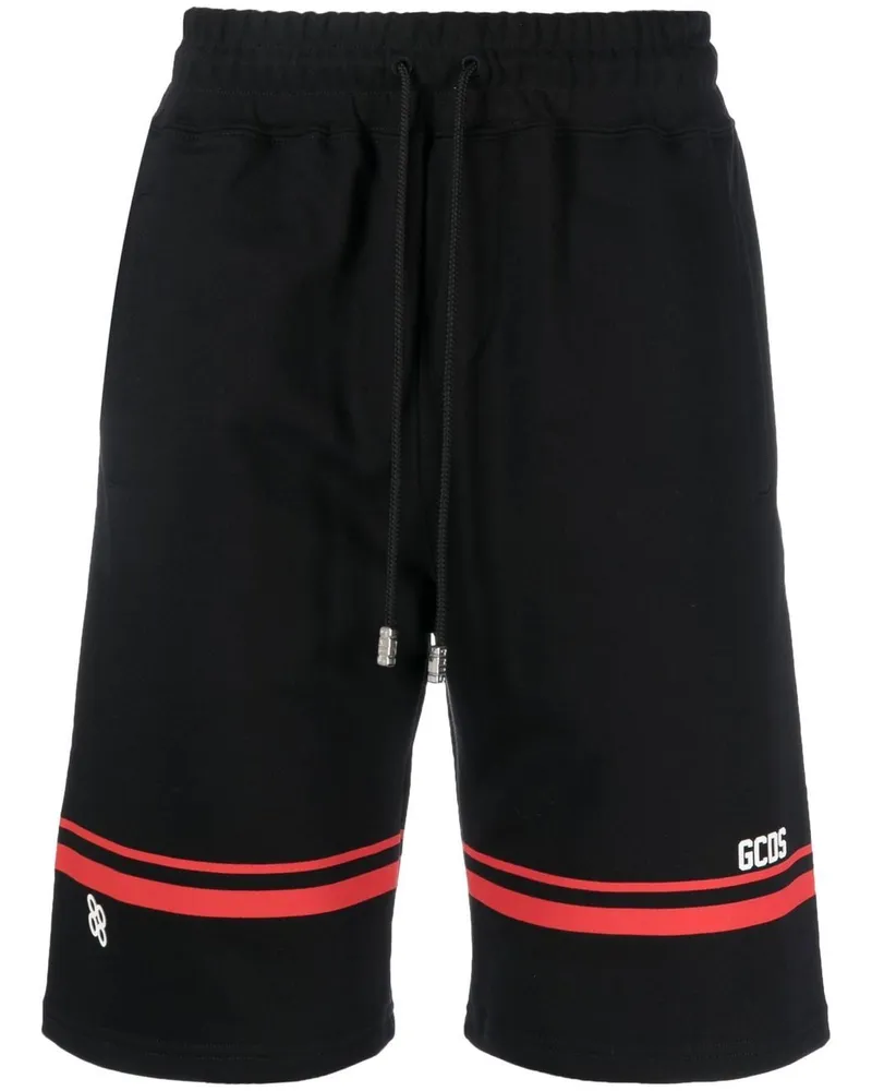 GCDS Joggingshorts mit Logo-Print - Schwarz Schwarz