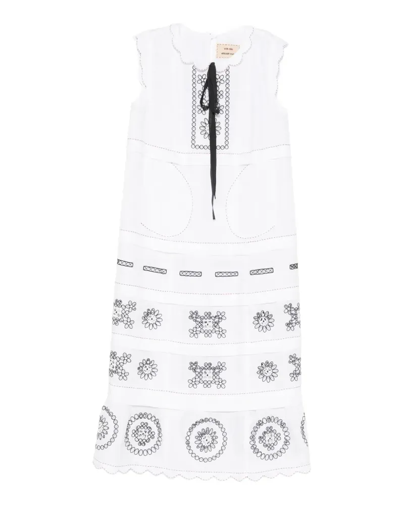 VITA KIN Phoebe embroidered sleeveless midi dress - Weiß Weiß