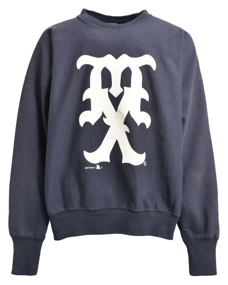 SAINT MXXXXXX Sweatshirt mit grafischem Print - Blau Blau