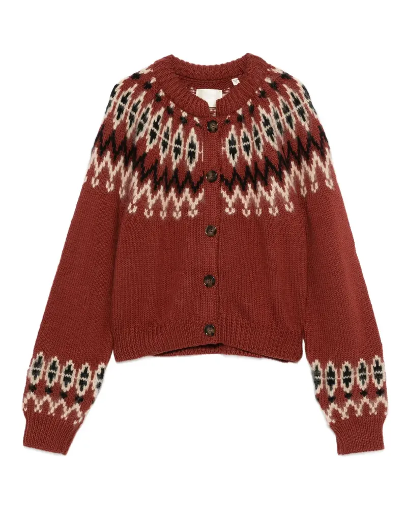 DÔEN Clarke Cardigan mit Intarsienmuster - Braun Braun