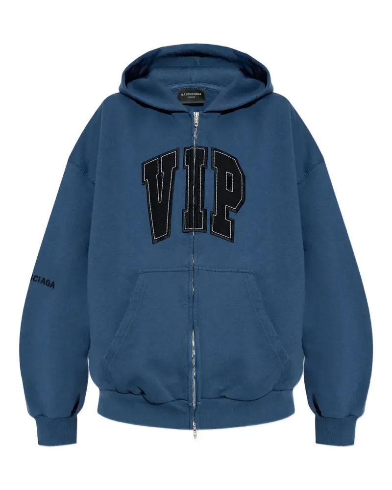 Balenciaga Kapuzenjacke mit Reißverschluss - Blau Blau