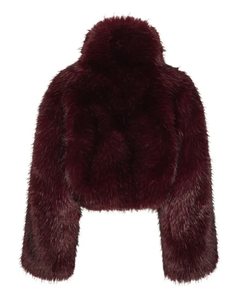 ROTATE Birger Christensen Cropped-Jacke mit Stehkragen Rot