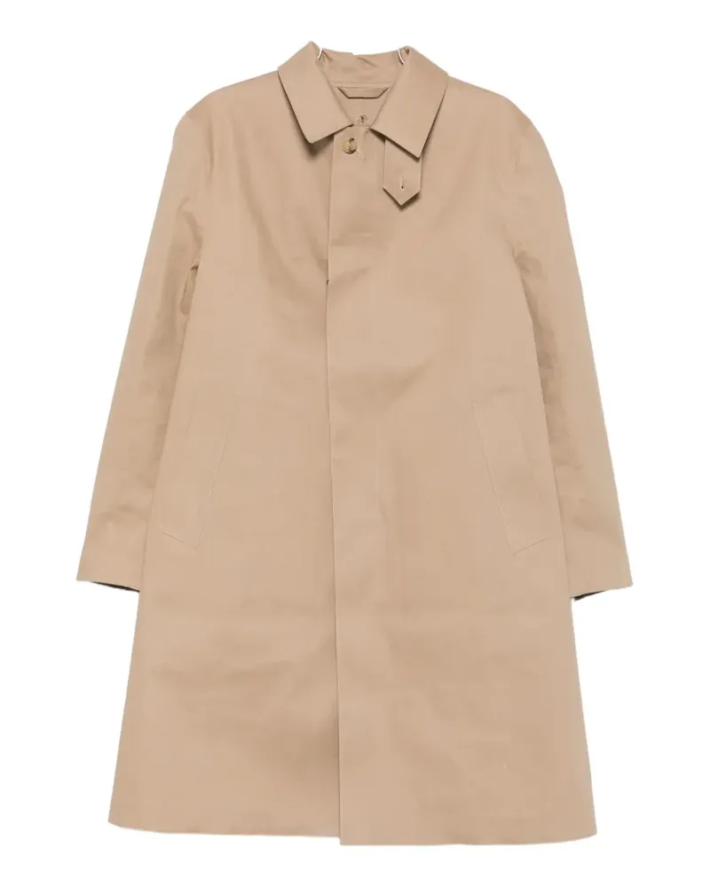 MACKINTOSH Dunkeld throat-latch concealed-fastening coat - Nude Nude