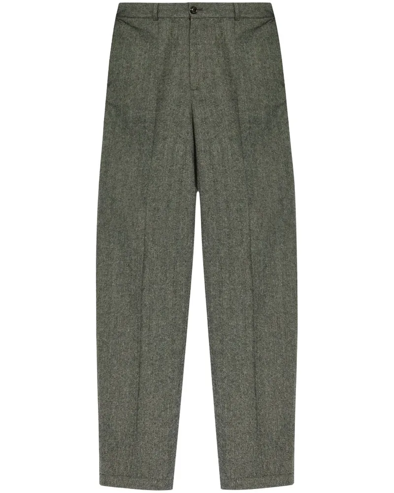 Moncler Hose mit Fischgrätenmuster - Schwarz Schwarz