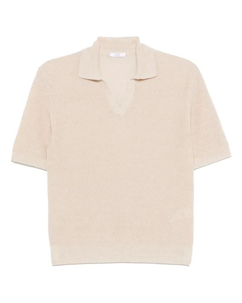 Peserico Fein gestricktes Poloshirt - Nude Nude