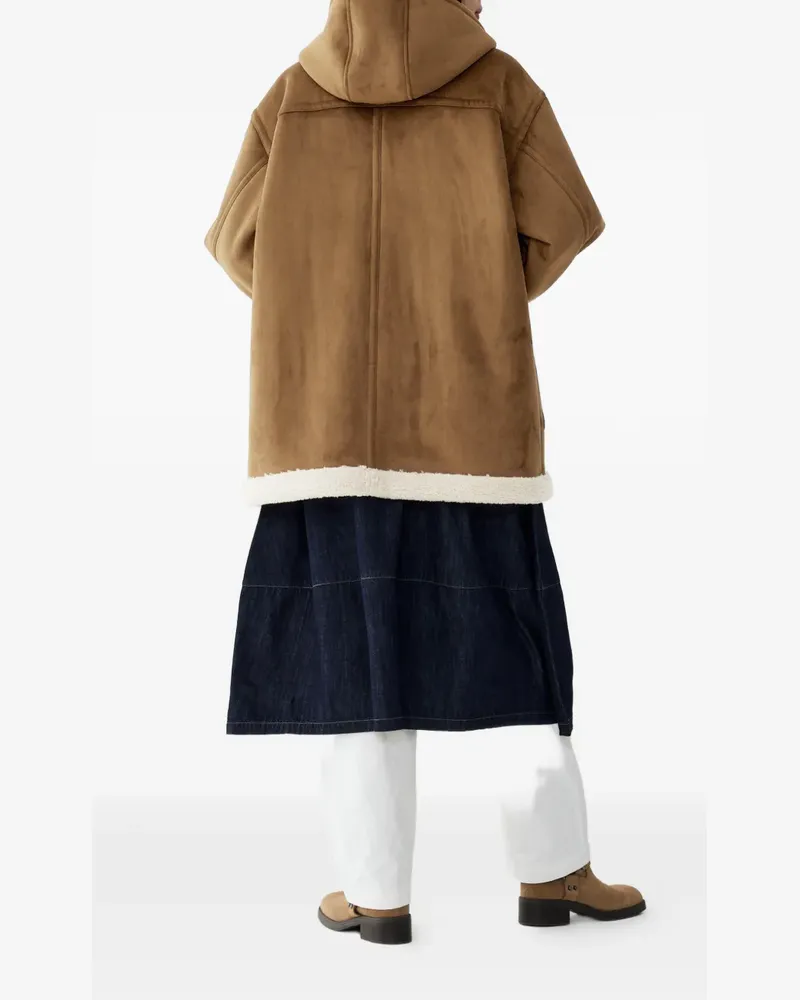 STUDIO TOMBOY hooded toggle-fastening duffle coat - Braun Braun