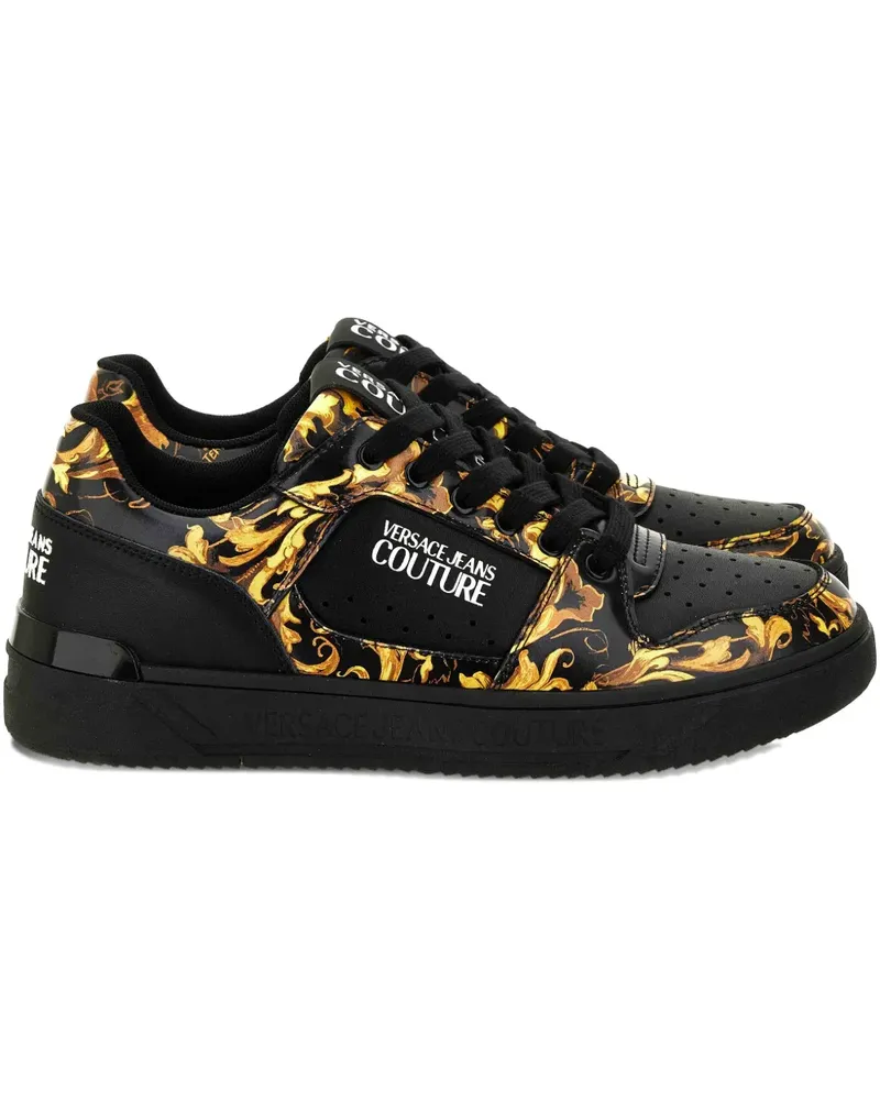 Versace Jeans Sneakers mit Barocco-Print - Schwarz Schwarz