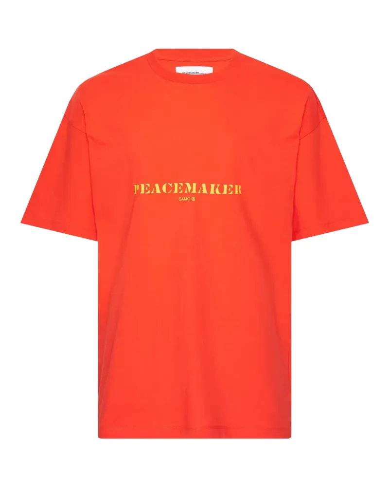 OAMC logo-print T-shirt - Orange Orange