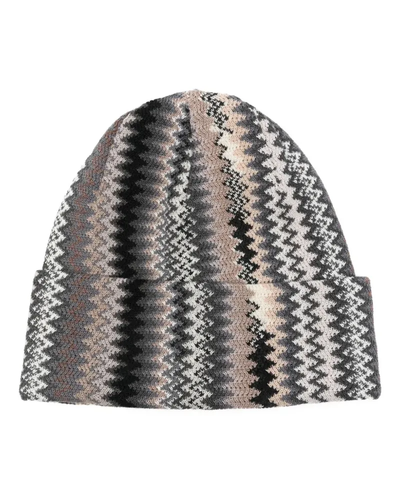 Missoni zigzag beanie hat - Grau Grau