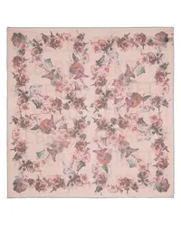 Alberta Ferretti Seidenschal mit Blumen-Print Rosa