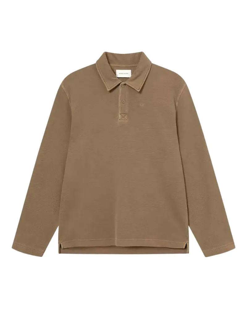 Wood Wood Langärmeliges WWThiago Poloshirt - Braun Braun