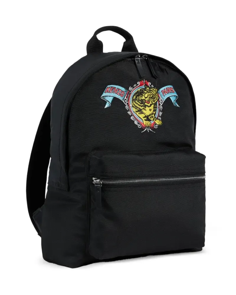 Kenzo Jumping Tiger Rucksack mit Stickerei - Schwarz Schwarz