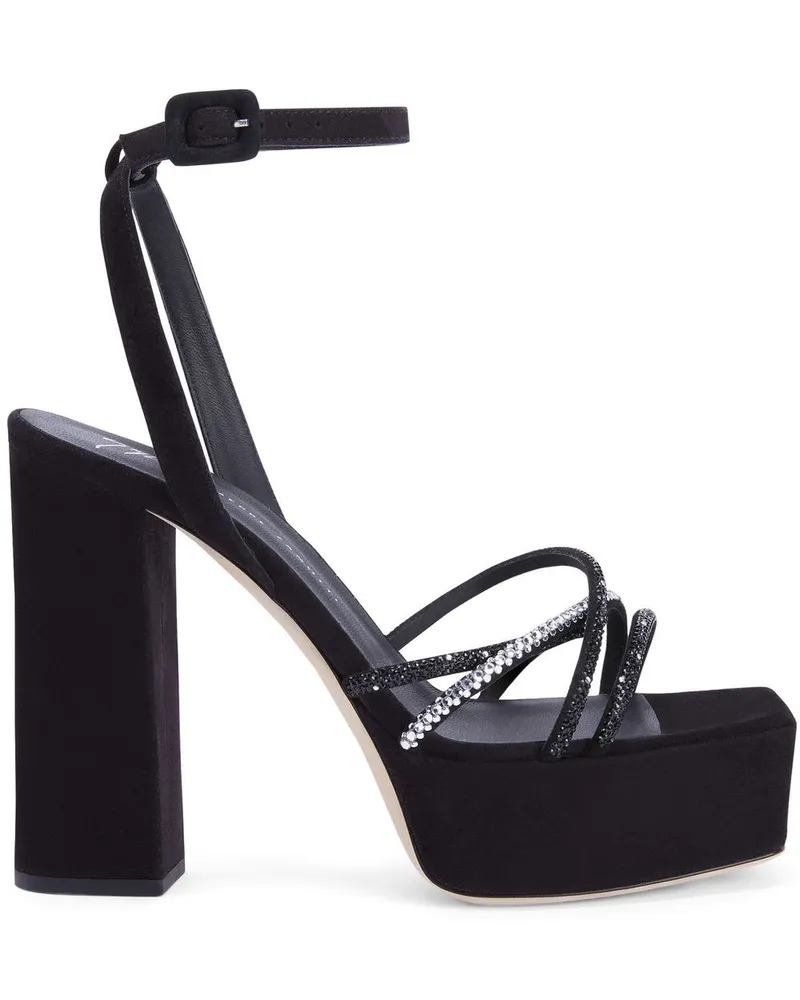 Giuseppe Zanotti Verzierte Arhama Plateau-Sandalen 120mm - Schwarz Schwarz