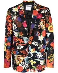 Moschino Sakko mit Blumen-Print Schwarz