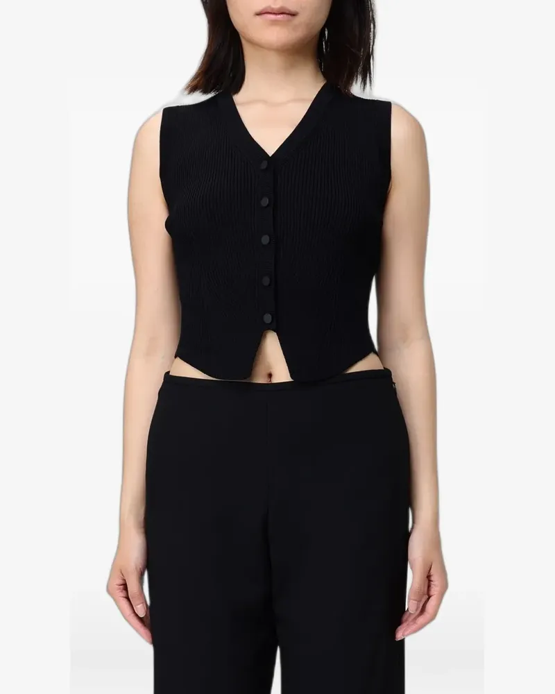 Armani Exchange V-neck gilet - Schwarz Schwarz
