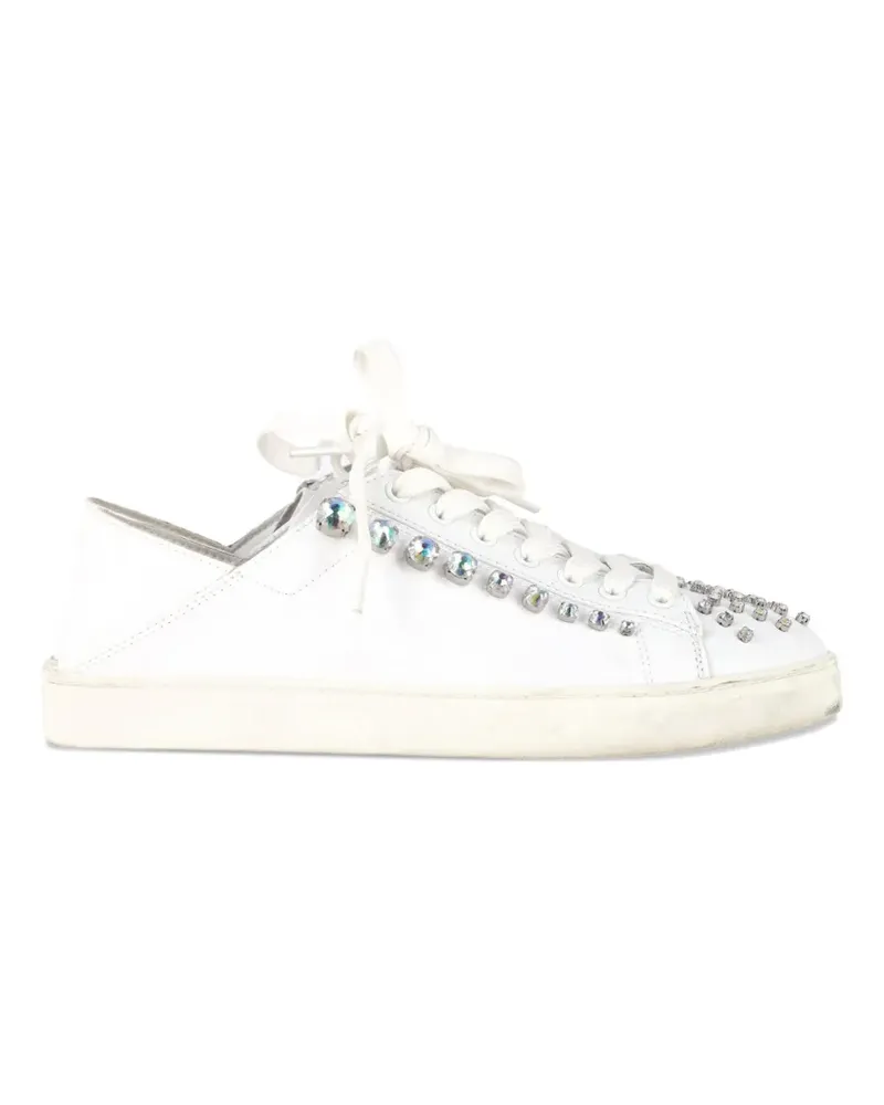 Stuart Weitzman Convertible leather sneakers - Weiß Weiß