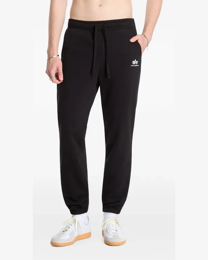 Alpha Industries Jogginghose mit Logo-Print - Schwarz Schwarz