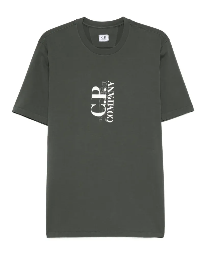 C.P. Company T-Shirt mit Logo-Print - Grün Grün
