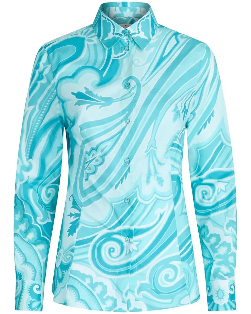 Etro Hemd mit Paisley-Print - Blau Blau