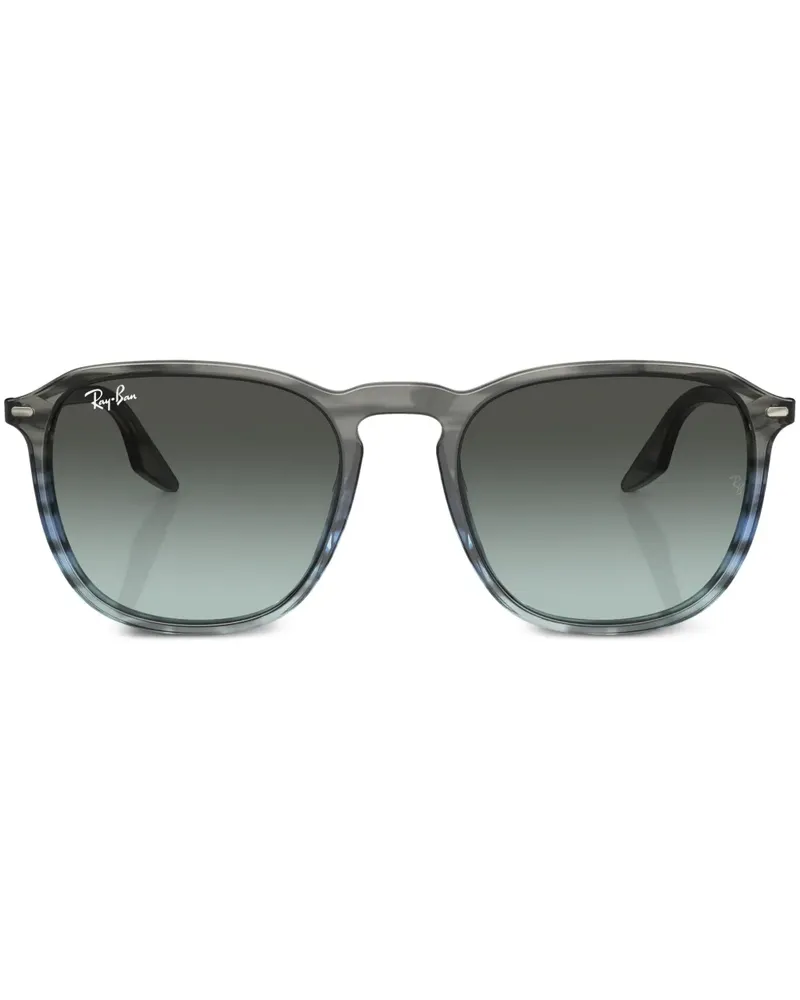 Ray Ban Runde Sonnenbrille mit Logo - Blau Blau