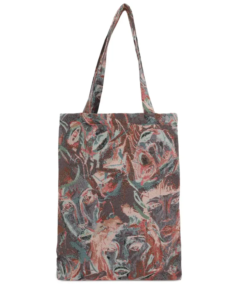 BLESS Tote Bag mit Jacquardmuster - Grau Grau