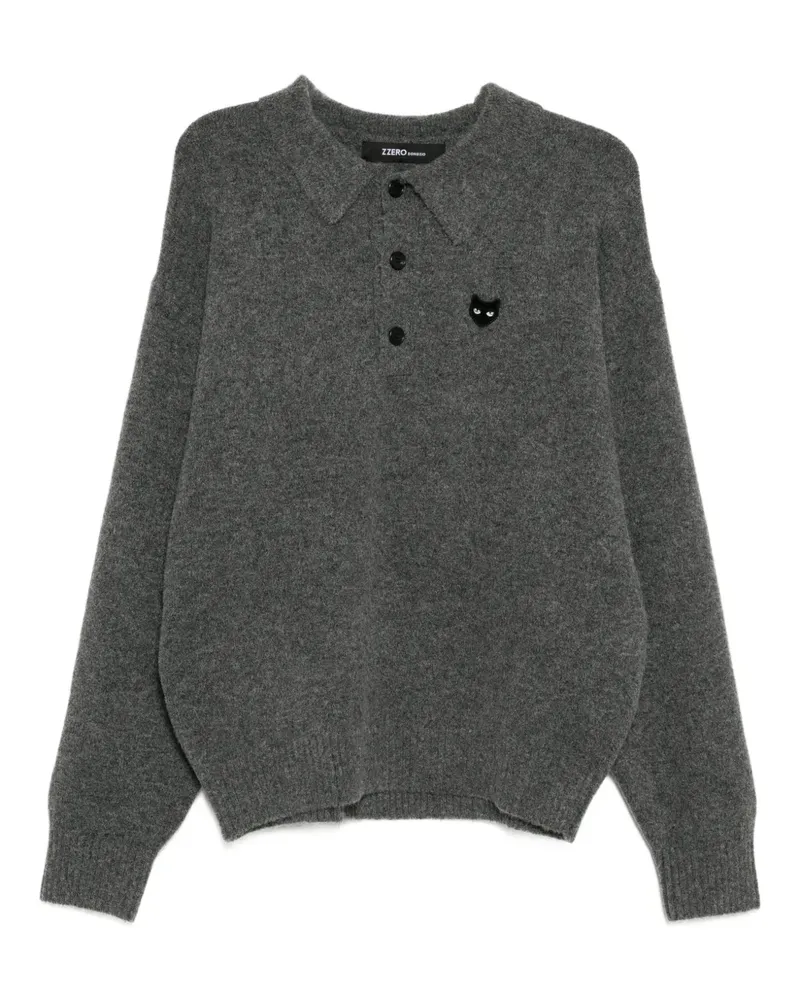 SONGZIO Pullover mit Panther-Stickerei - Grau Grau