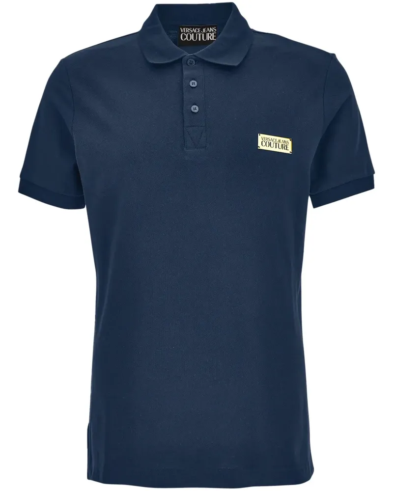 Versace Jeans Poloshirt mit Patch - Blau Blau