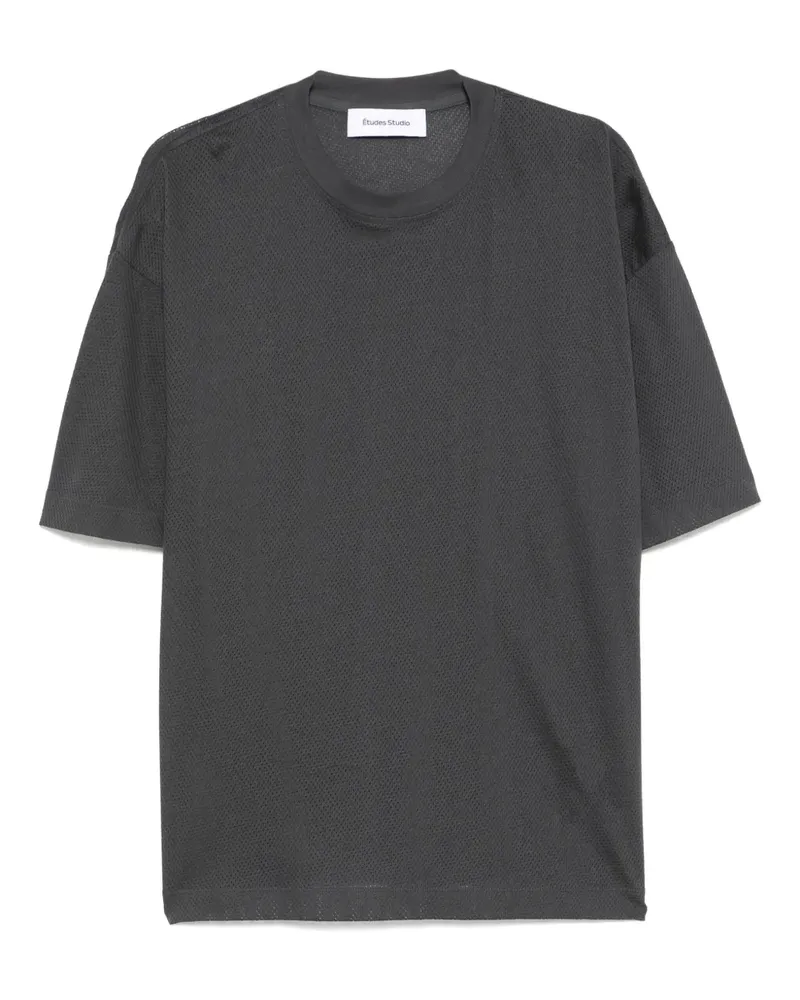 Études Studio T-Shirt aus Mesh - Grau Grau