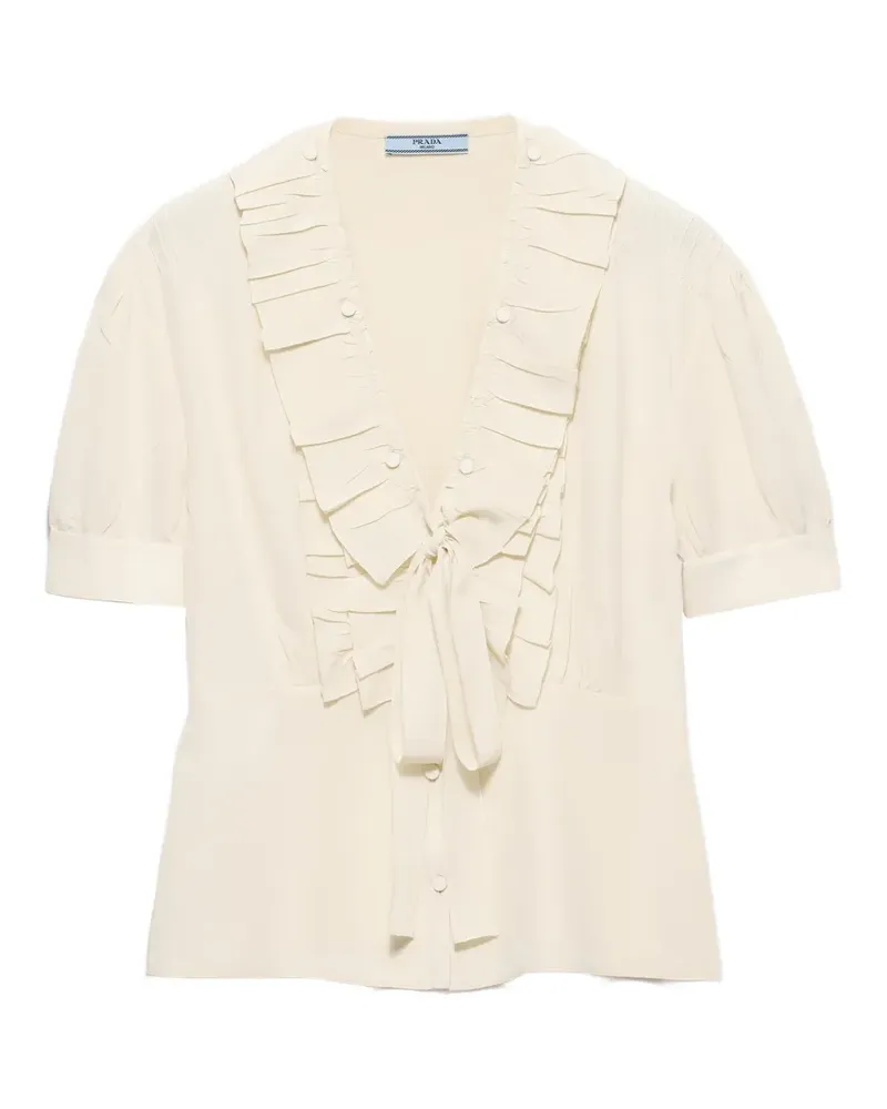 Prada Marocain Hemd - Nude Nude