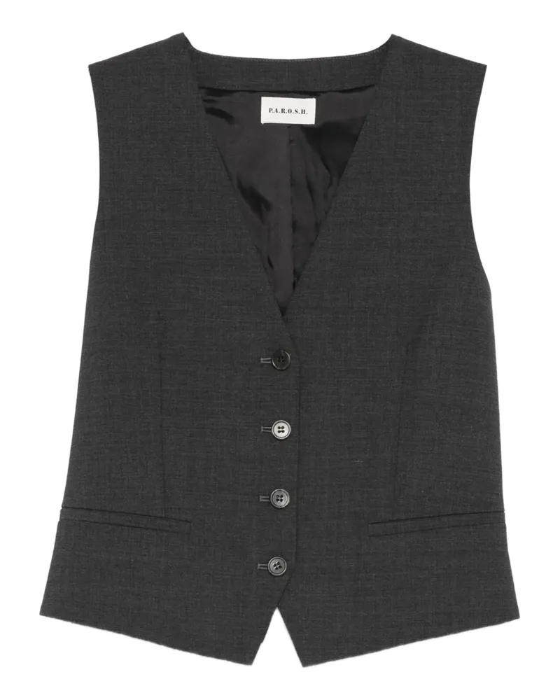 P.A.R.O.S.H. P.A.R.O H. Weste mit Knöpfen - Grau Grau