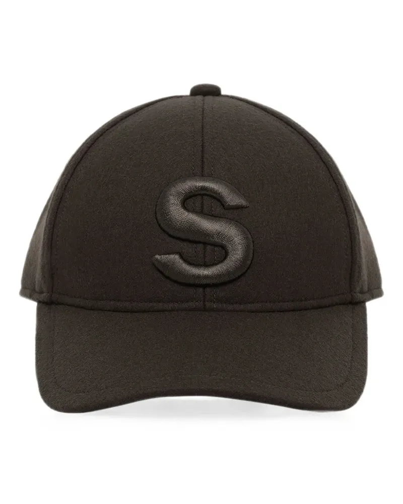 Sacai S Baseballkappe mit Logo-Stickerei - Grün Grün
